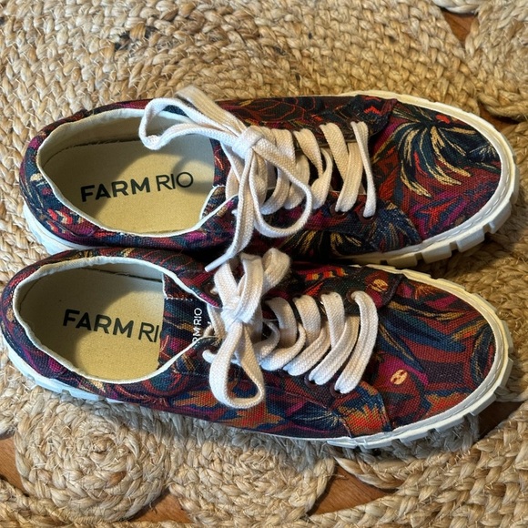 FARM RIO Womens Sunset Forest Platform Sneaker EU 39 - 8 8.5 US - Picture 6 of 11